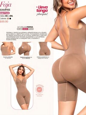 Stagmi Body Faja Seamfree SMI7148 Moldeo integral efecto lifting Size Medium NEW
